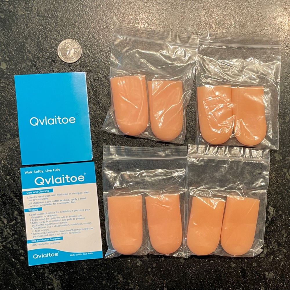 Gel Toe Caps / Toe Protectors - Large, Beige - 8 Pack (NWOT)